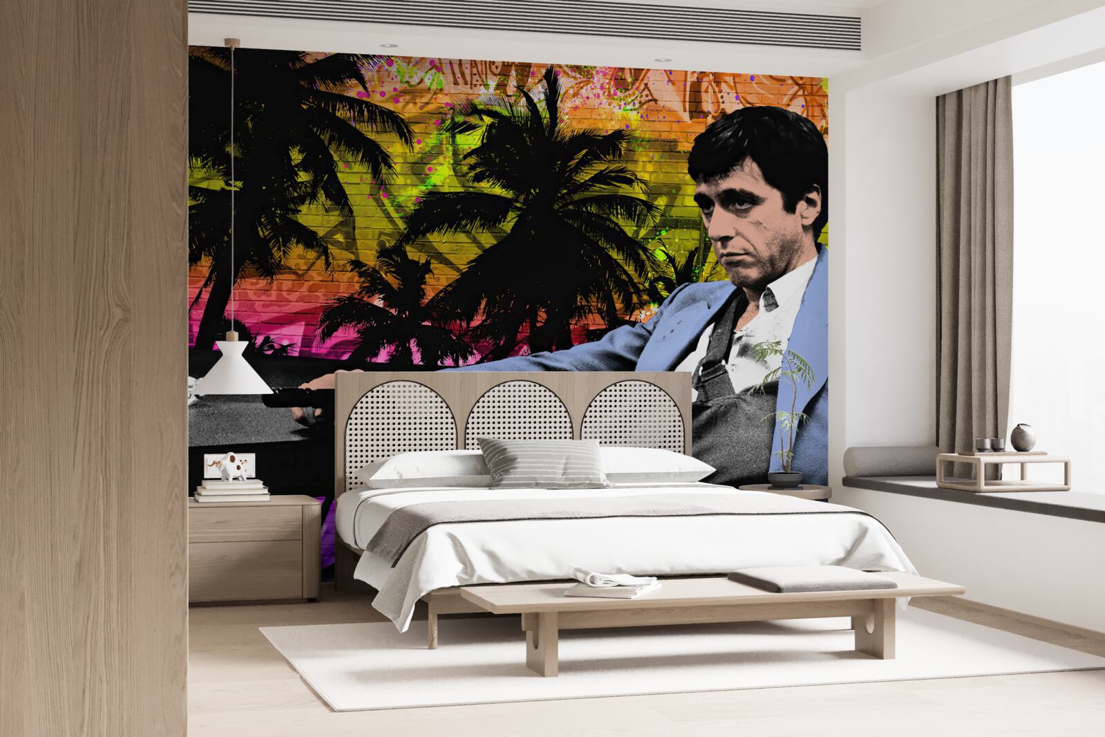 Фотошпалери за столом сидів сумний чоловік