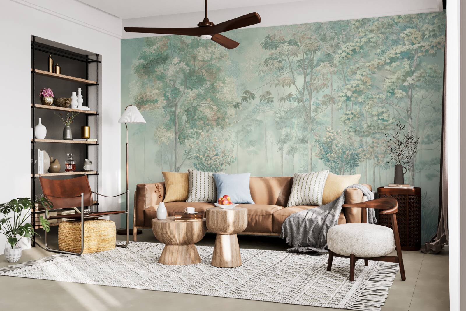 Фотошпалери таємничий ліс, оповитий туманом