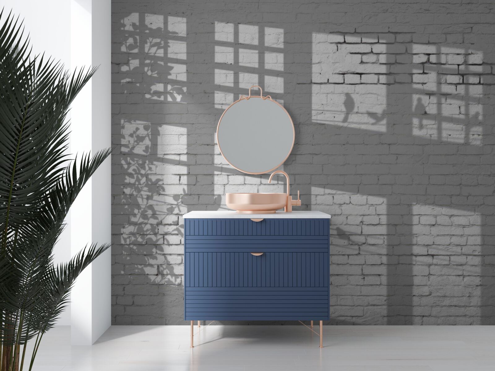 Фотошпалери відблиски на світлому цеглі