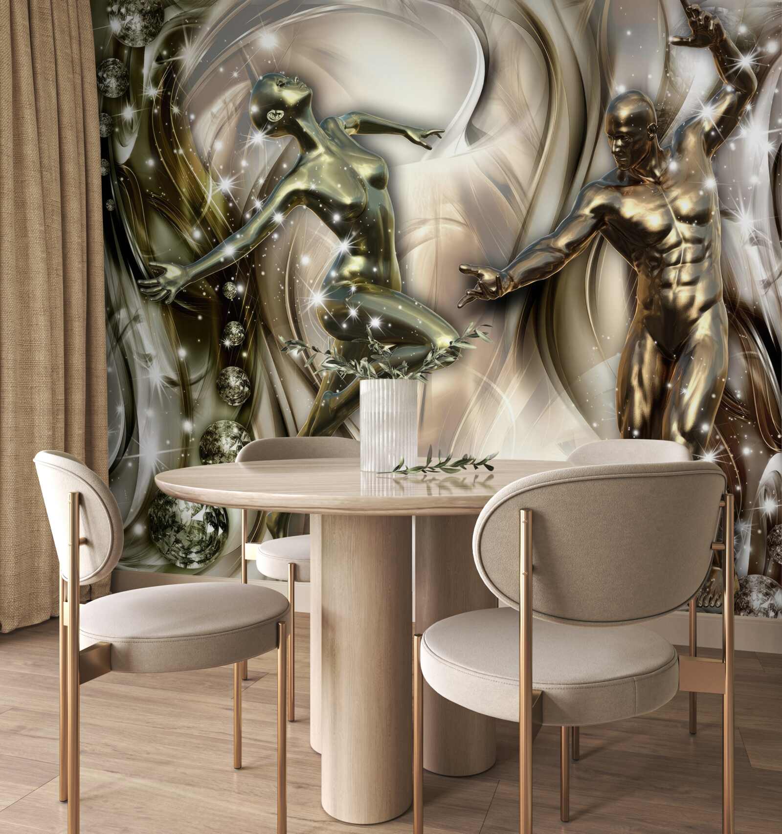 Фотошпалери танцююча пара, сповнена пристрасті