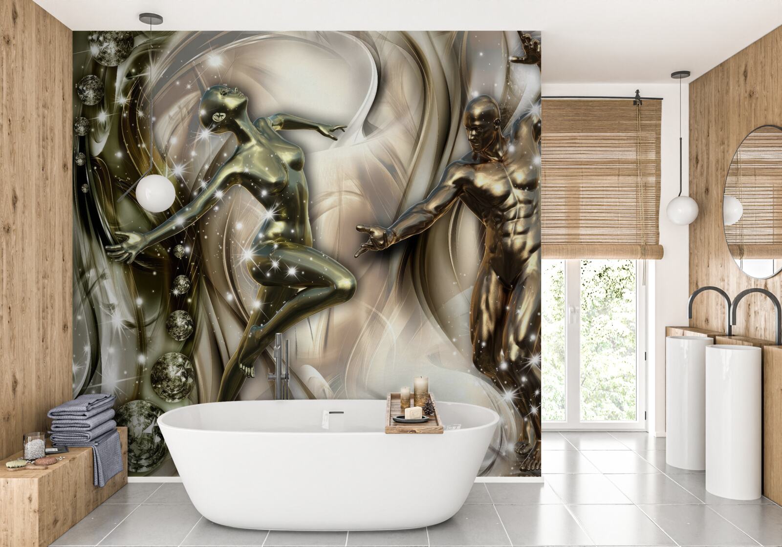 Фотошпалери танцююча пара, сповнена пристрасті