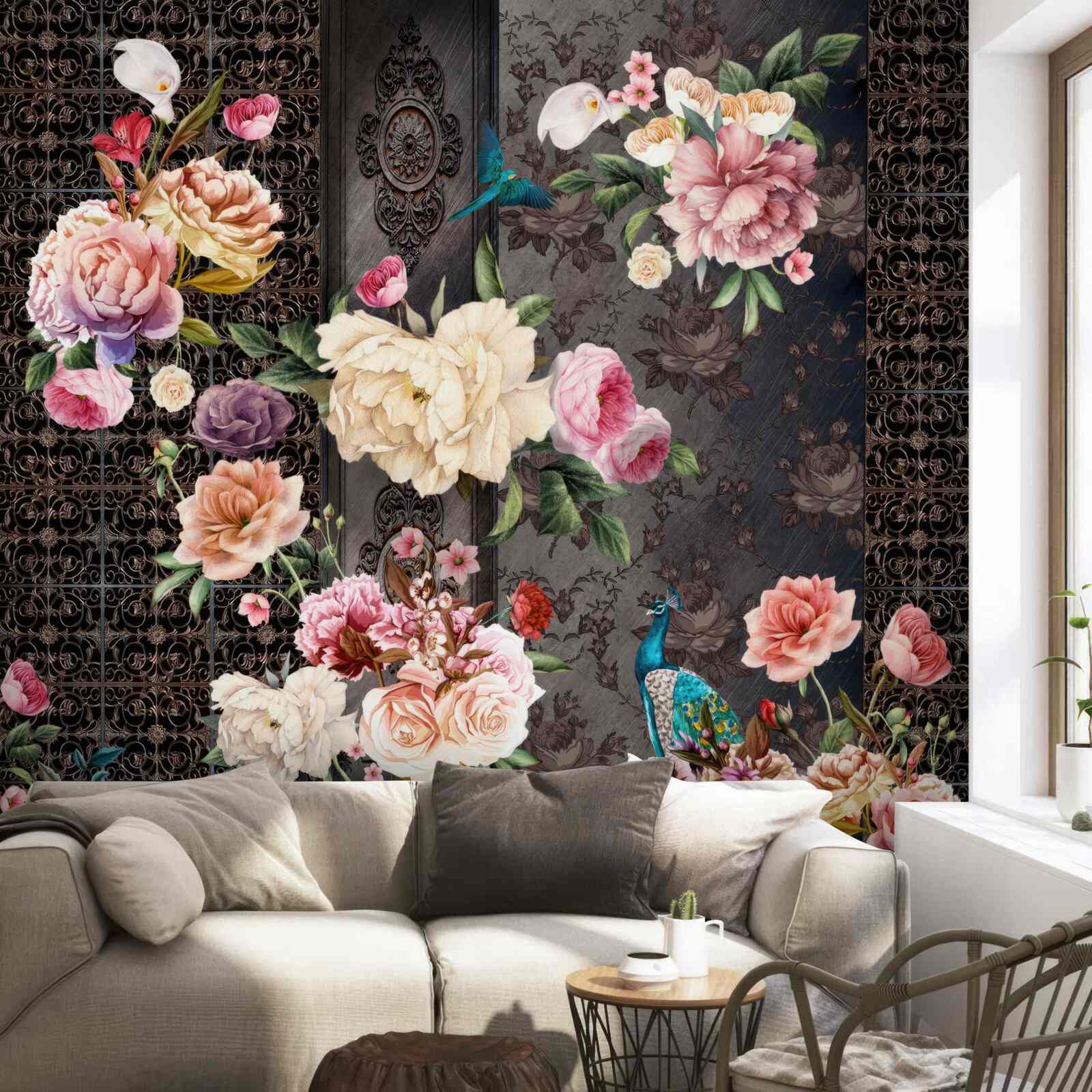 Фотошпалери багато чудових квітів