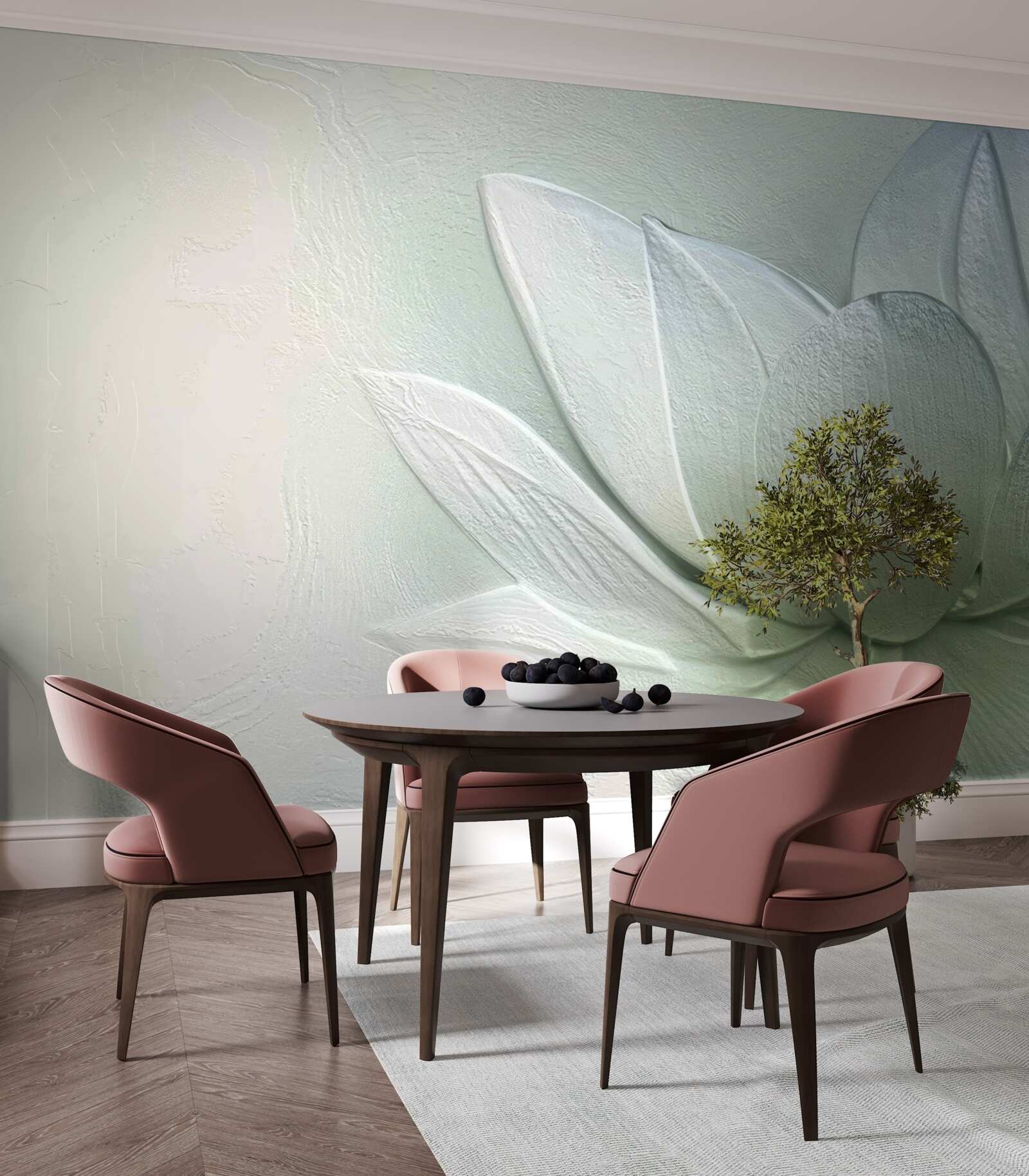 Фотошпалери велична і приголомшлива білосніжна квітка