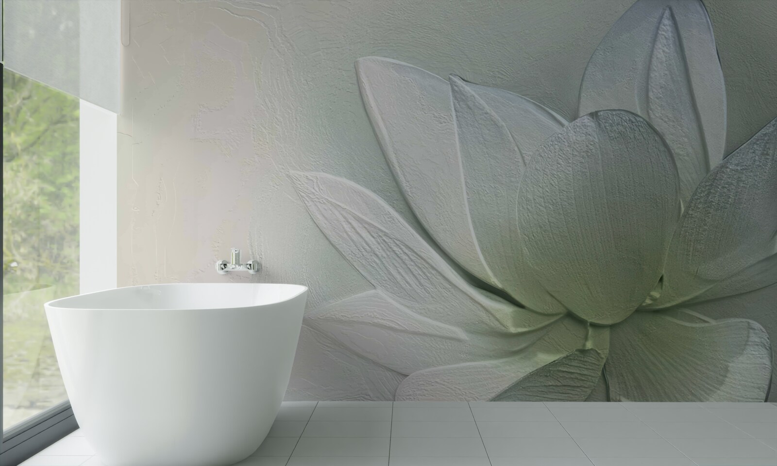 Фотошпалери велична і приголомшлива білосніжна квітка