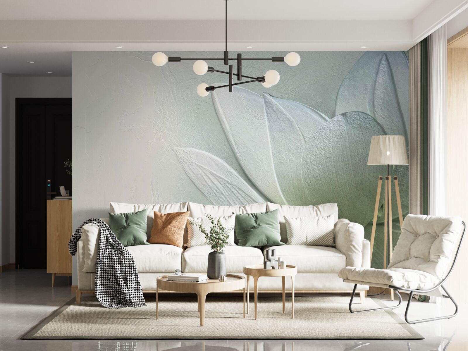 Фотошпалери велична і приголомшлива білосніжна квітка