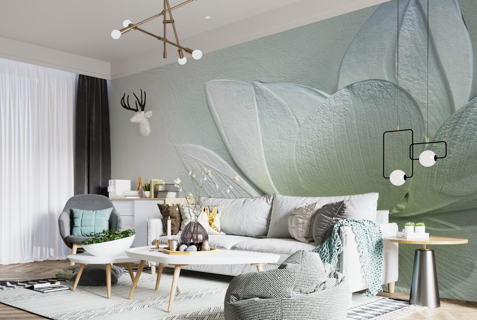 Фотошпалери велична і приголомшлива білосніжна квітка