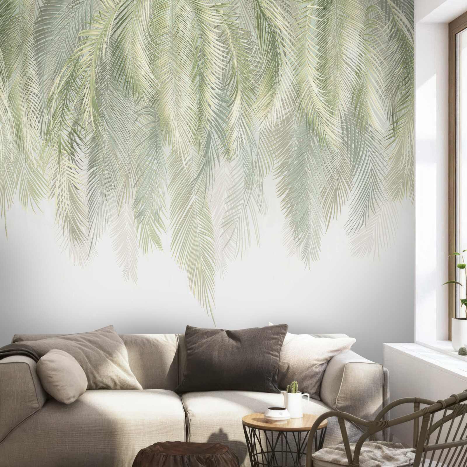 Фотошпалери ніжне пір'я звисає