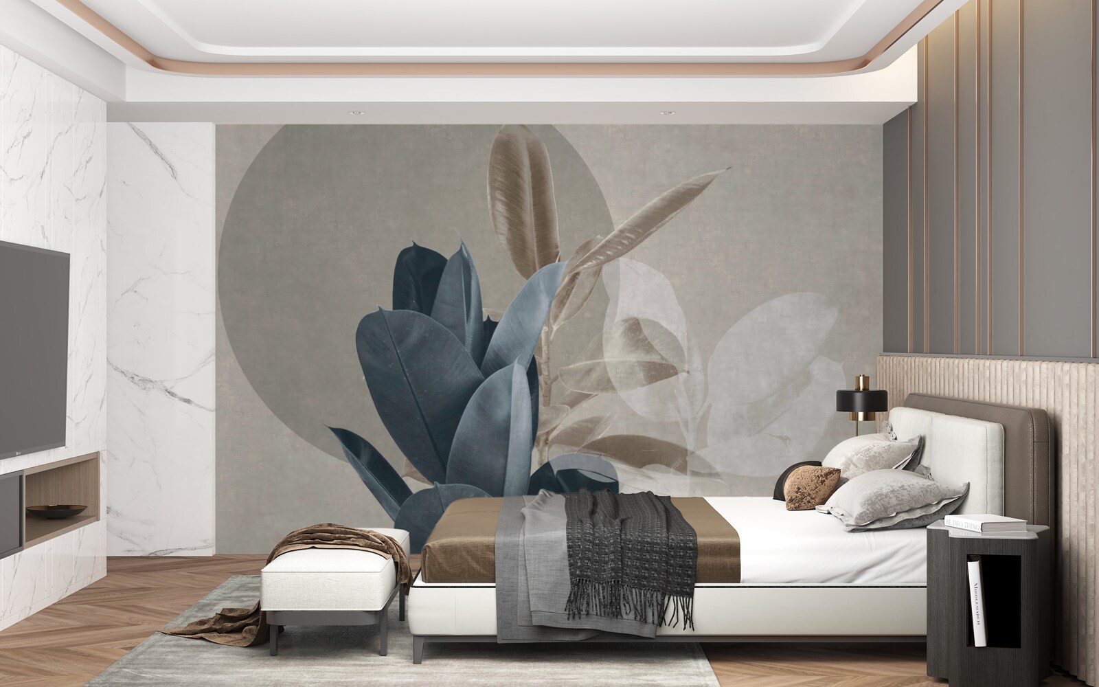 Фотошпалери кімнатна рослина біля стіни