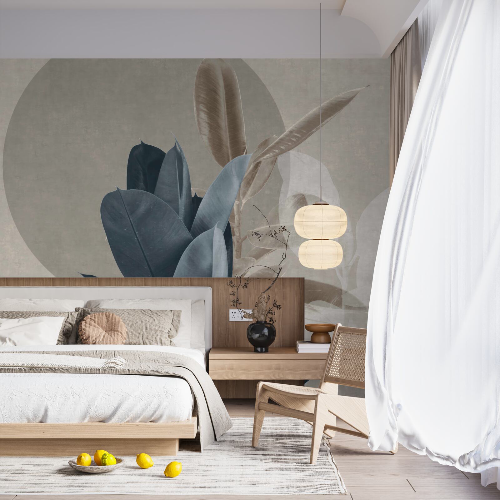 Фотошпалери кімнатна рослина біля стіни