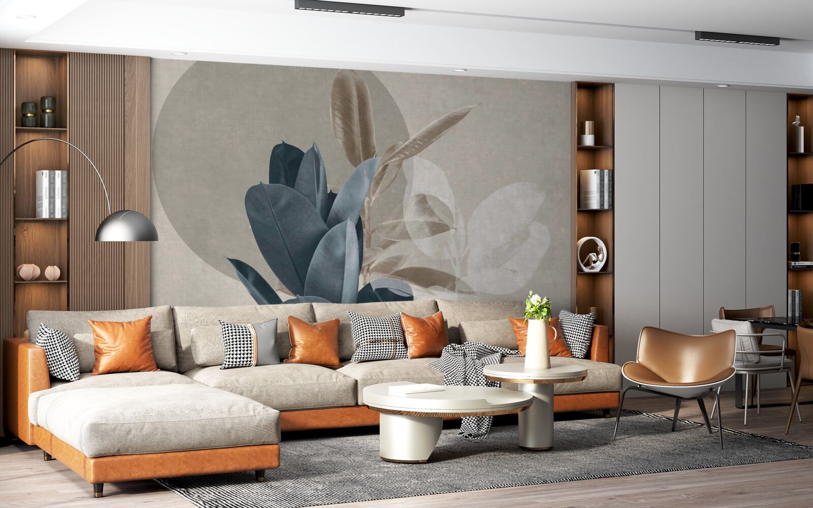 Фотошпалери кімнатна рослина біля стіни