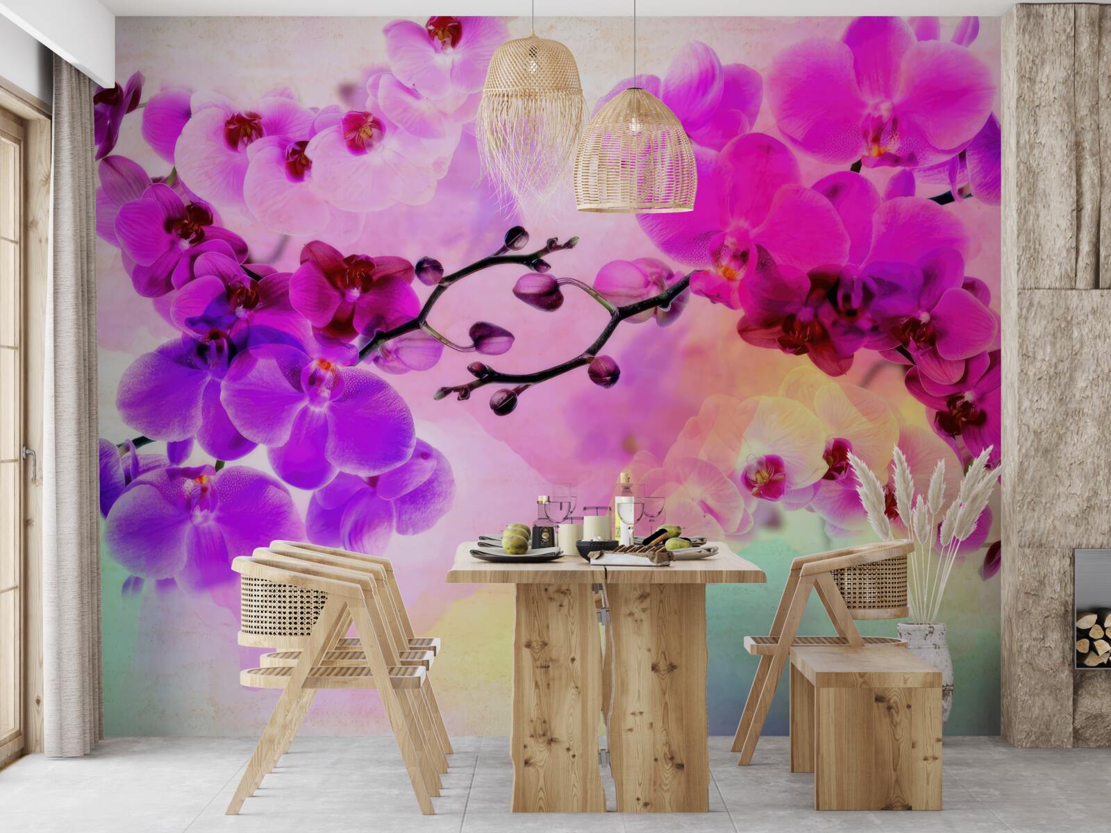 Фотошпалери орхідеї всіх відтінків веселки