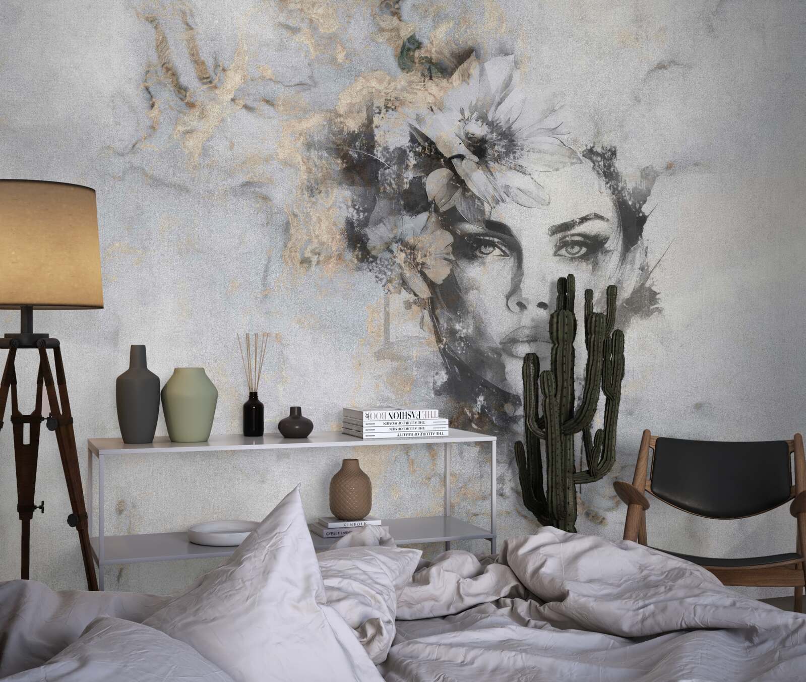 Фотошпалери зображення дівчини, яка дивиться вдалину