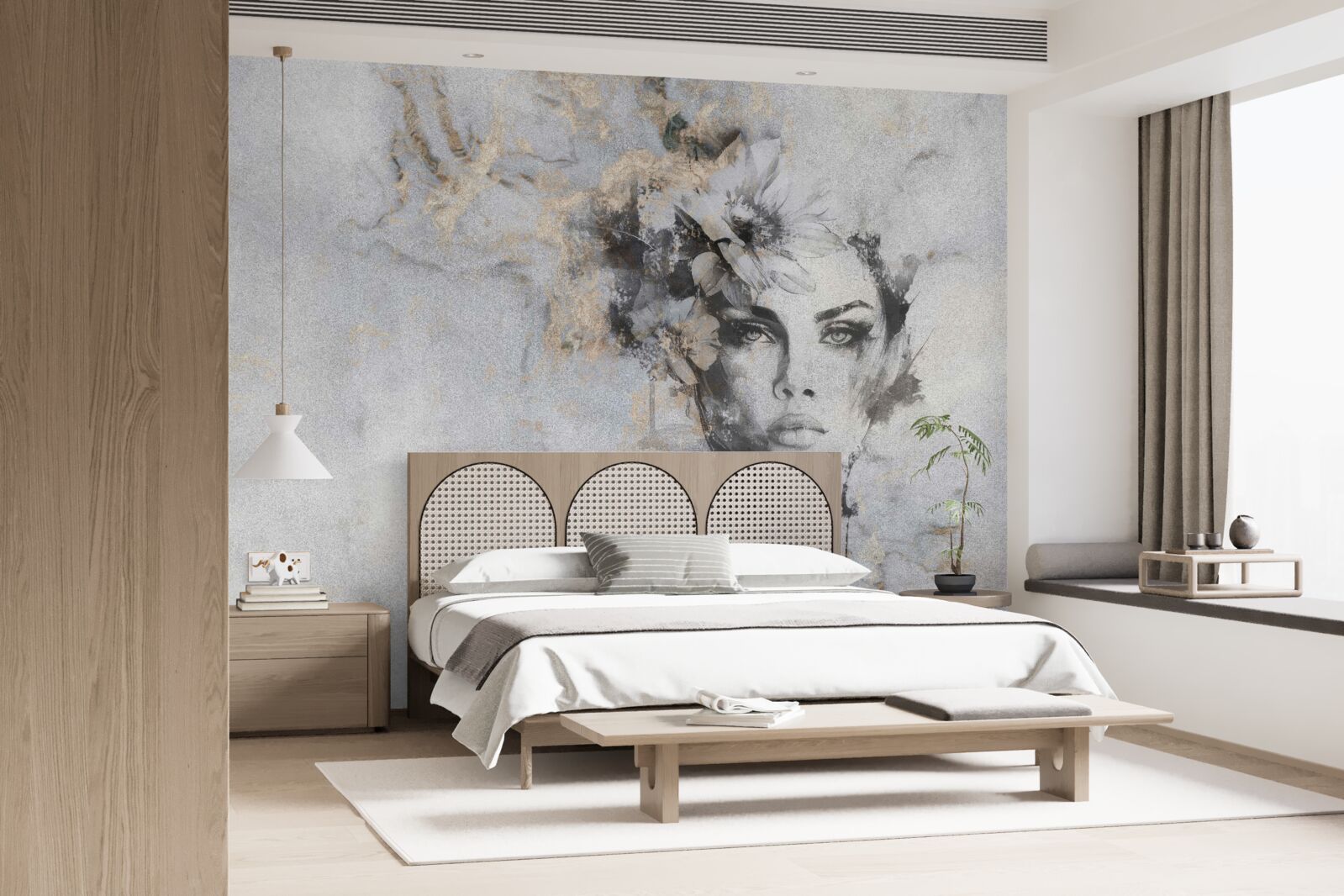 Фотошпалери зображення дівчини, яка дивиться вдалину