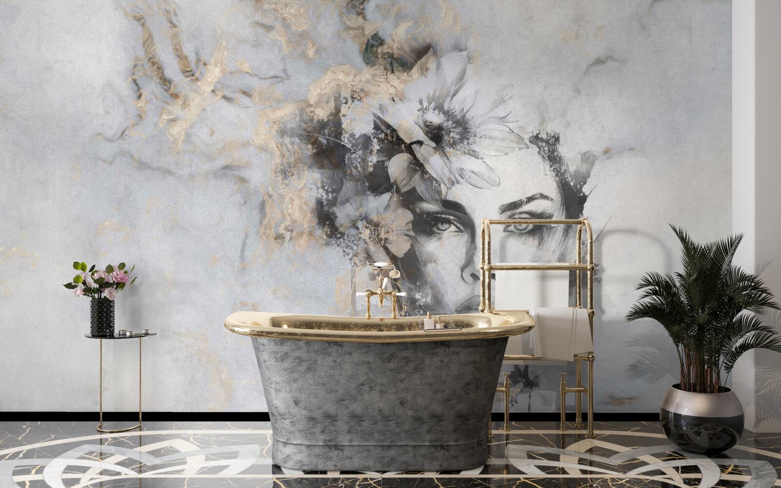 Фотошпалери зображення дівчини, яка дивиться вдалину