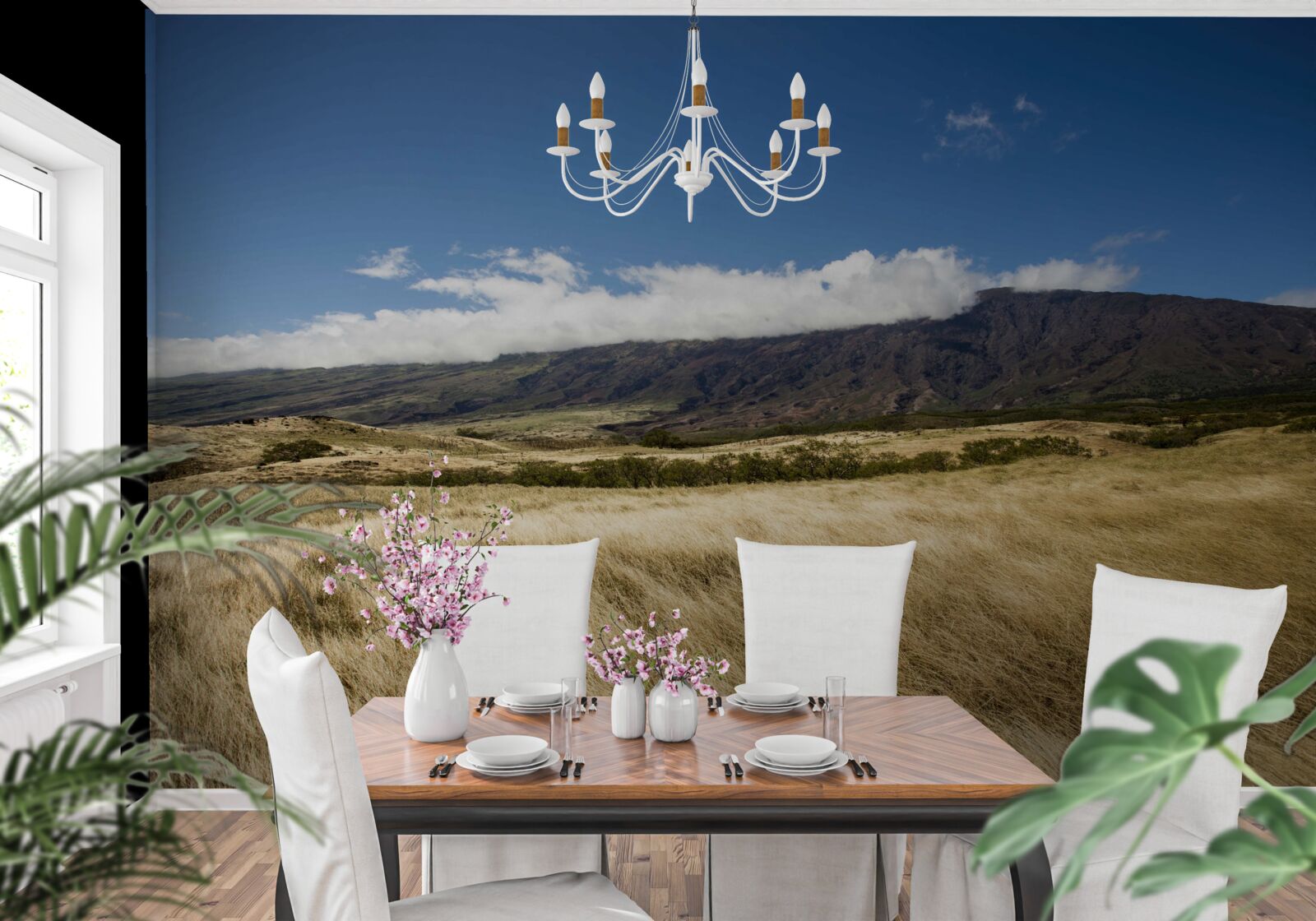 Фотошпалери савана з пишною травою