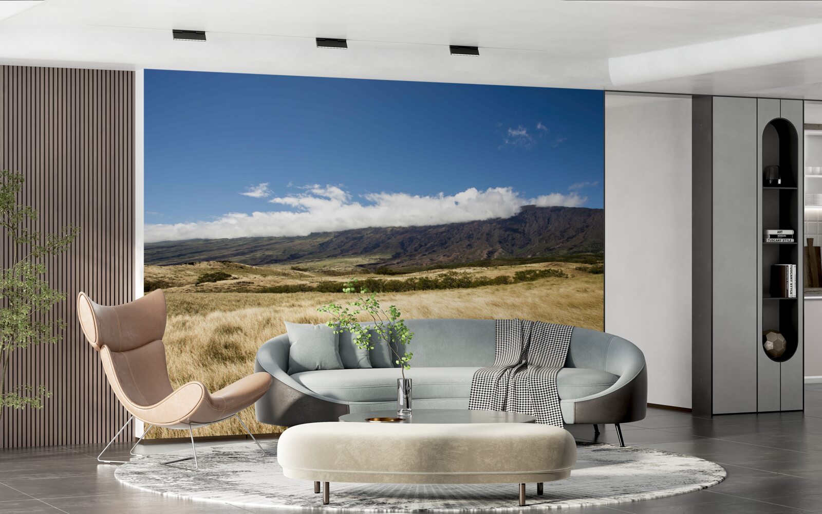 Фотошпалери савана з пишною травою