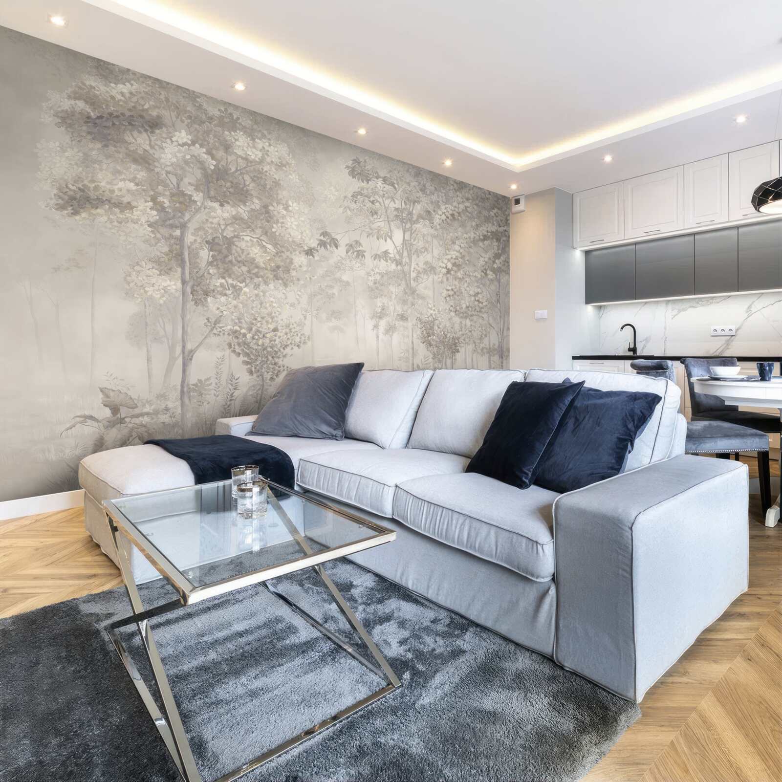 Фотошпалери гай струнких дерев