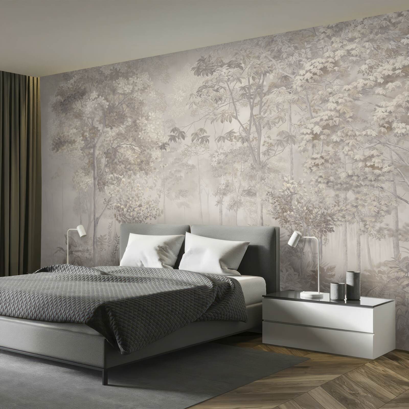 Фотошпалери гай струнких дерев