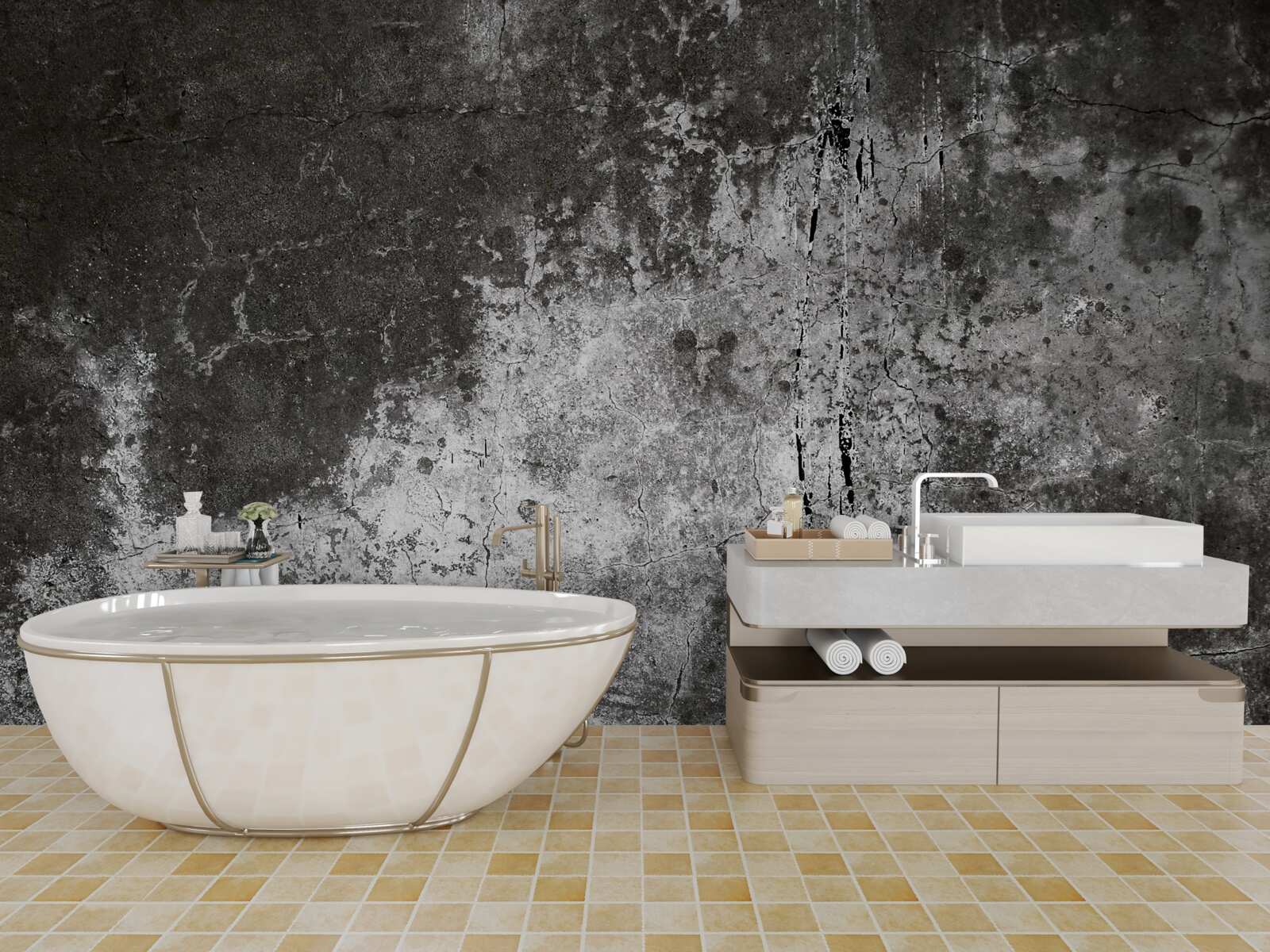 Фотошпалери стара сіра стіна