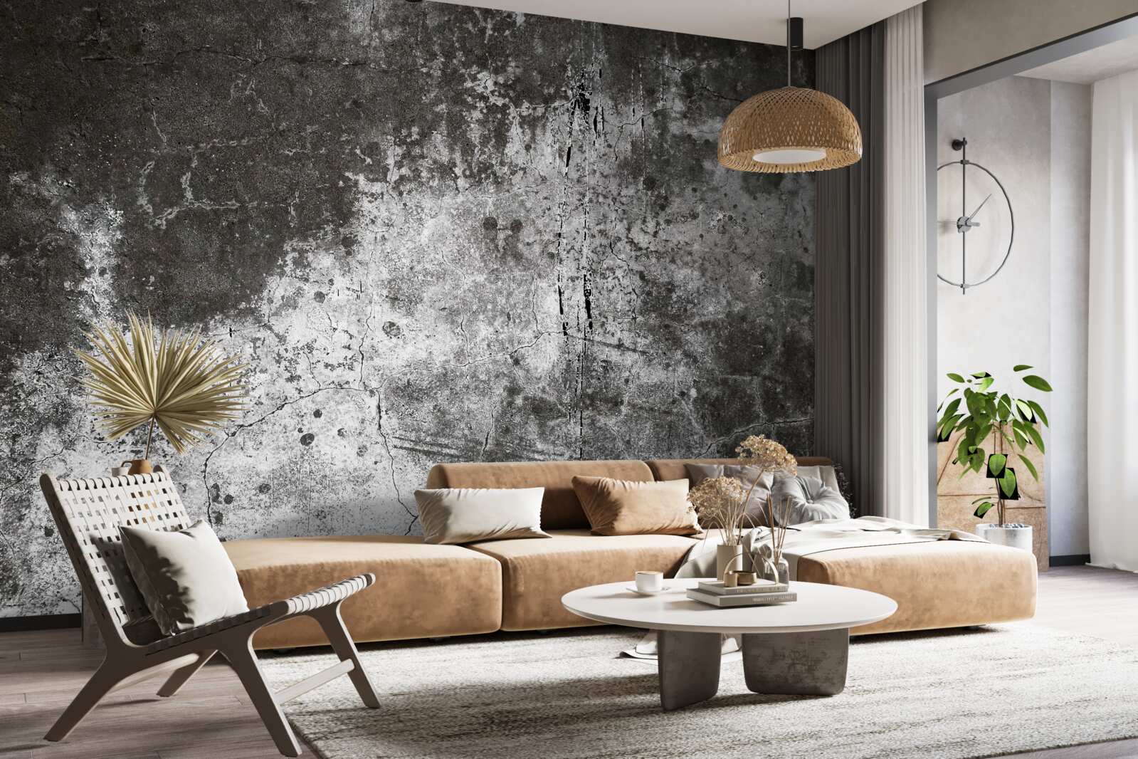 Фотошпалери стара сіра стіна