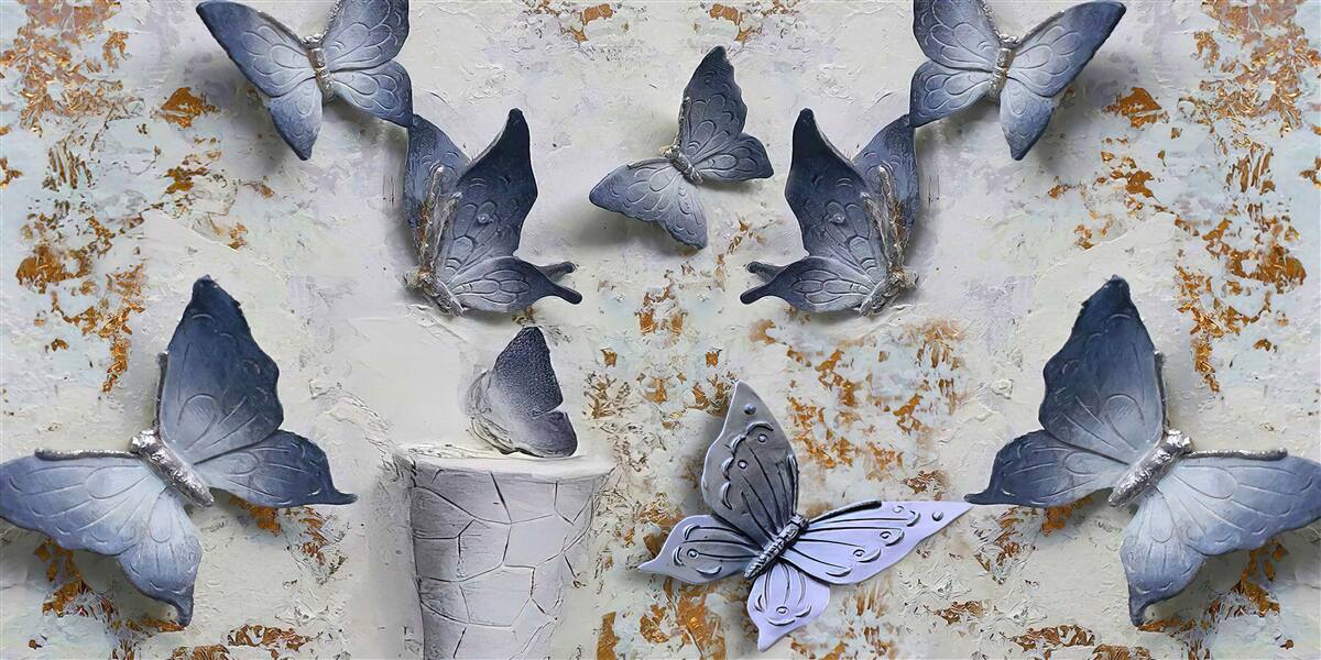 Фотошпалери великі сині метелики