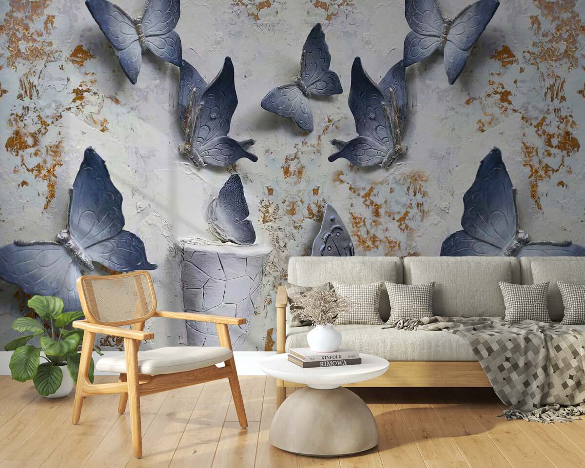 Фотошпалери великі сині метелики