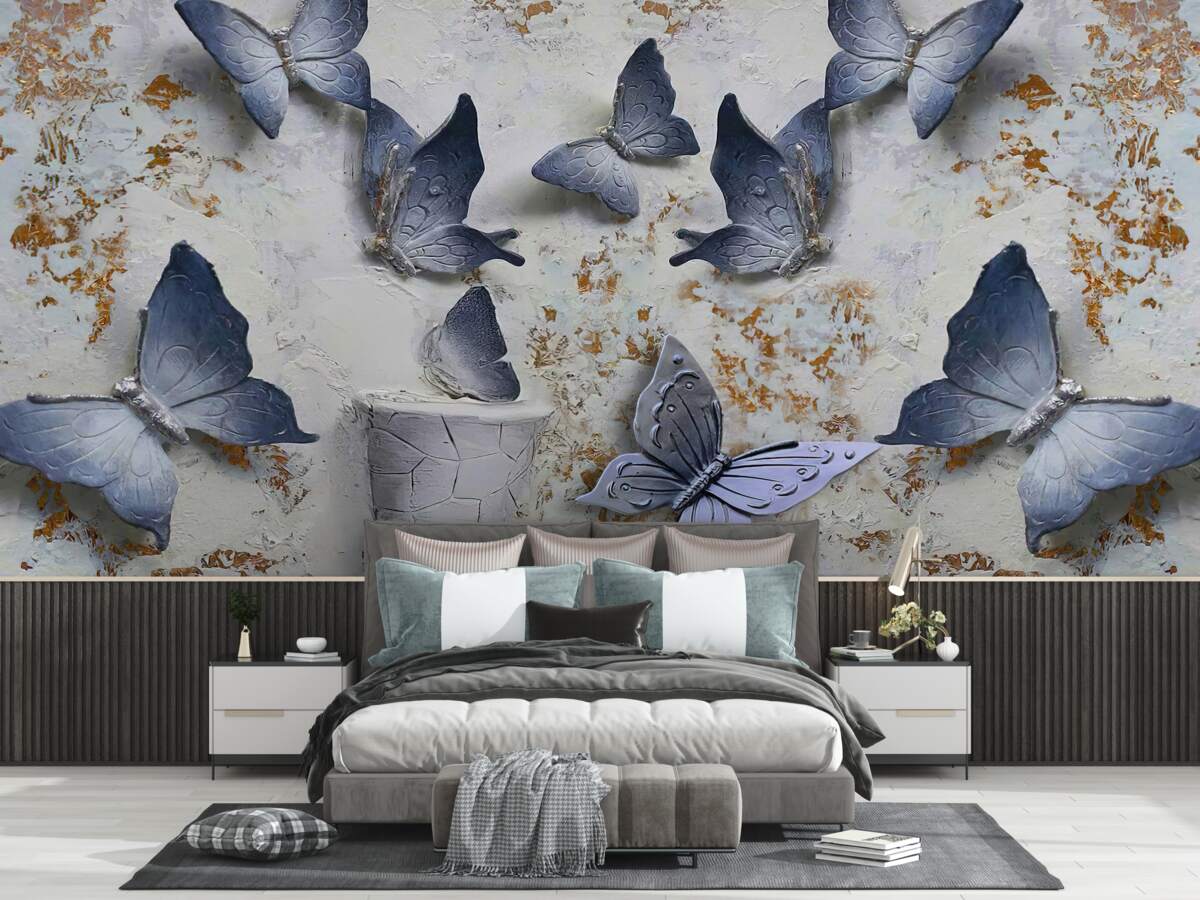 Фотошпалери великі сині метелики