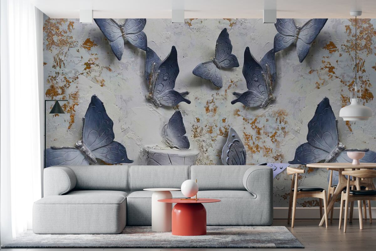 Фотошпалери великі сині метелики