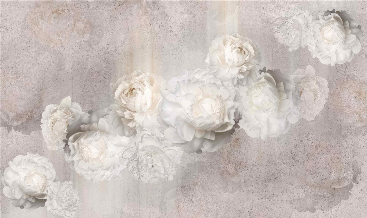 Фотошпалери великі білі квіти