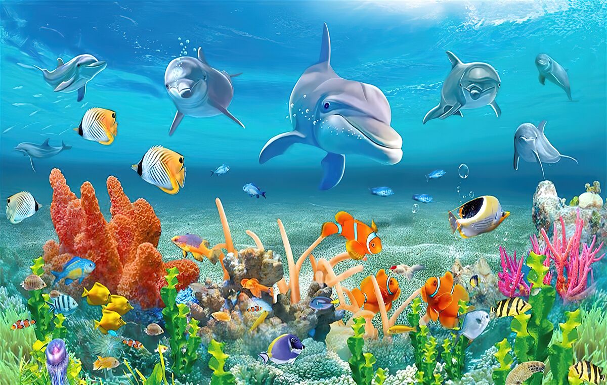 Фотошпалери прекрасне підводне царство