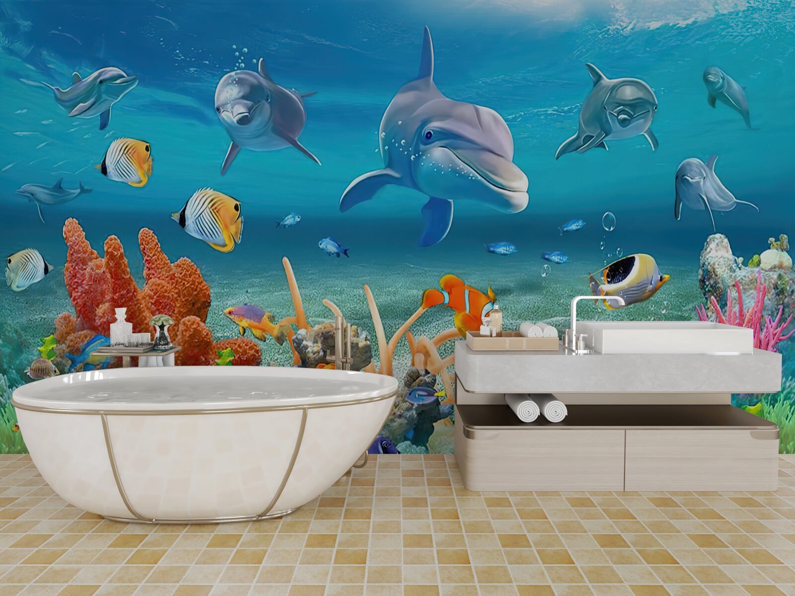 Фотошпалери прекрасне підводне царство