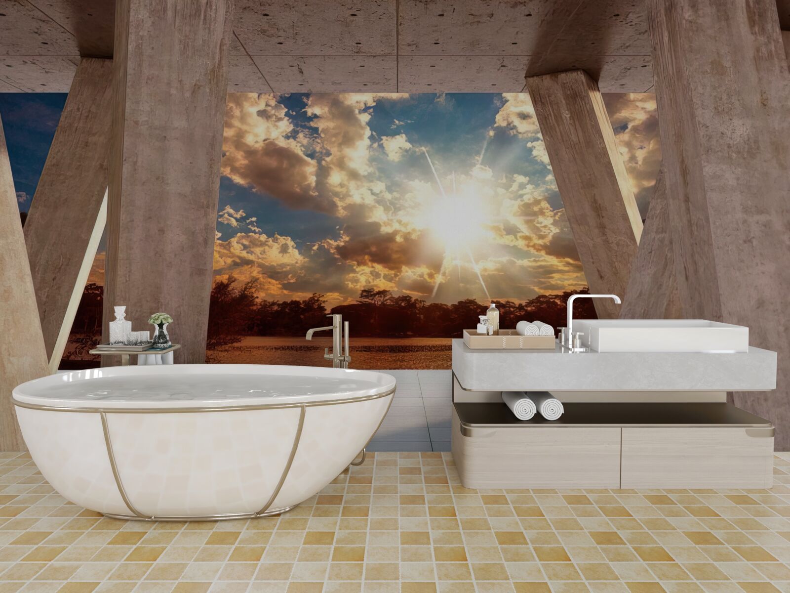 Фотошпалери великі будівельні компоненти