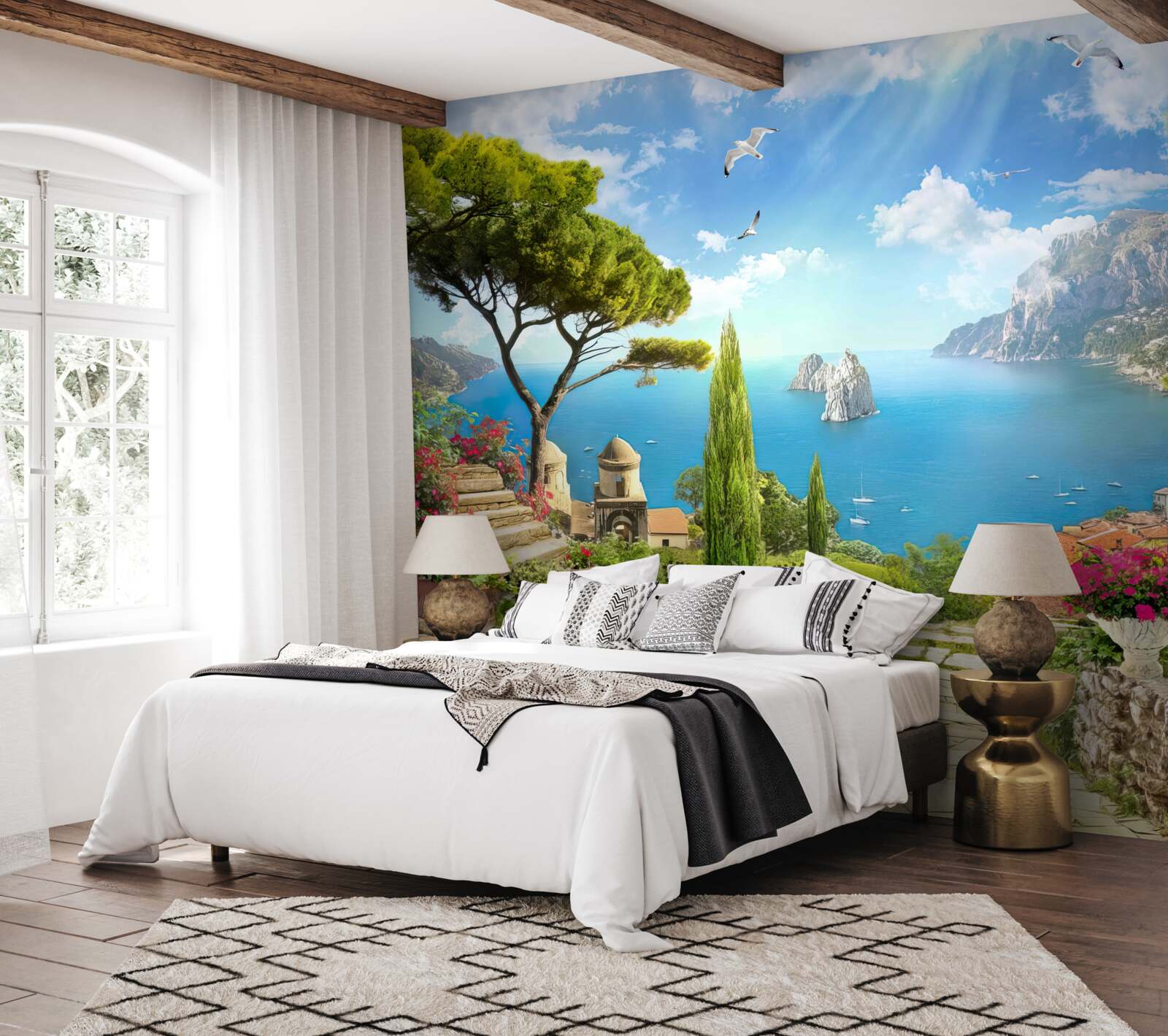 Фотошпалери стежка через зелені чагарники