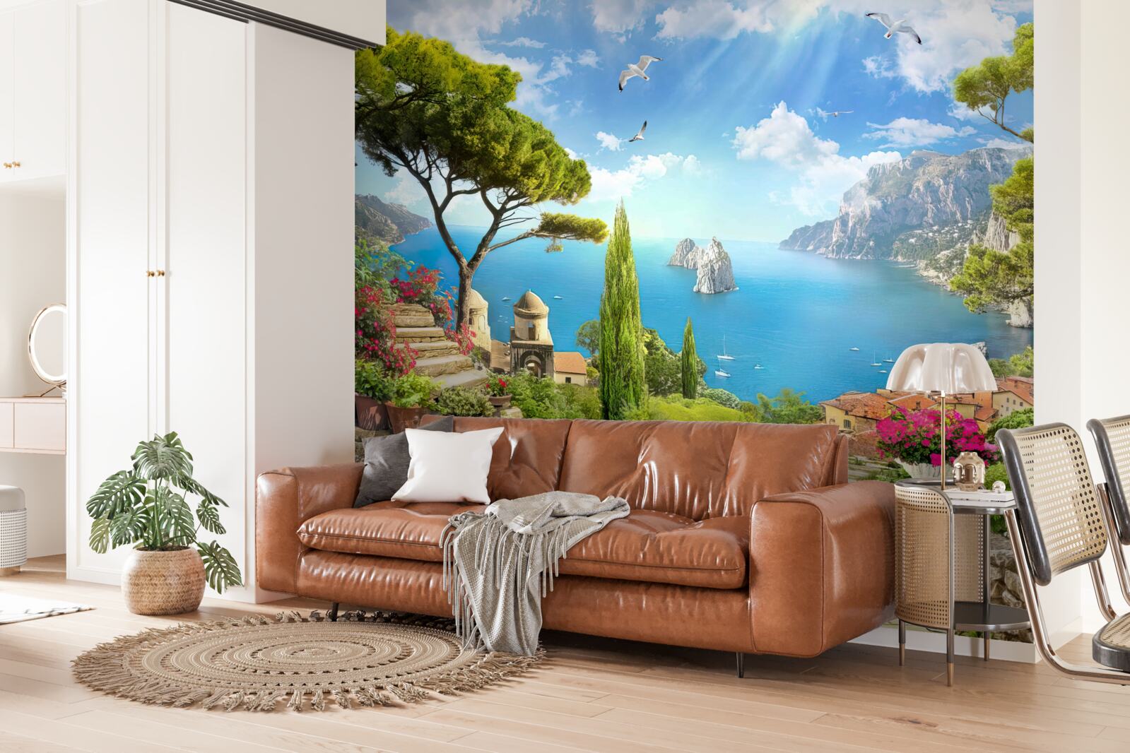 Фотошпалери стежка через зелені чагарники