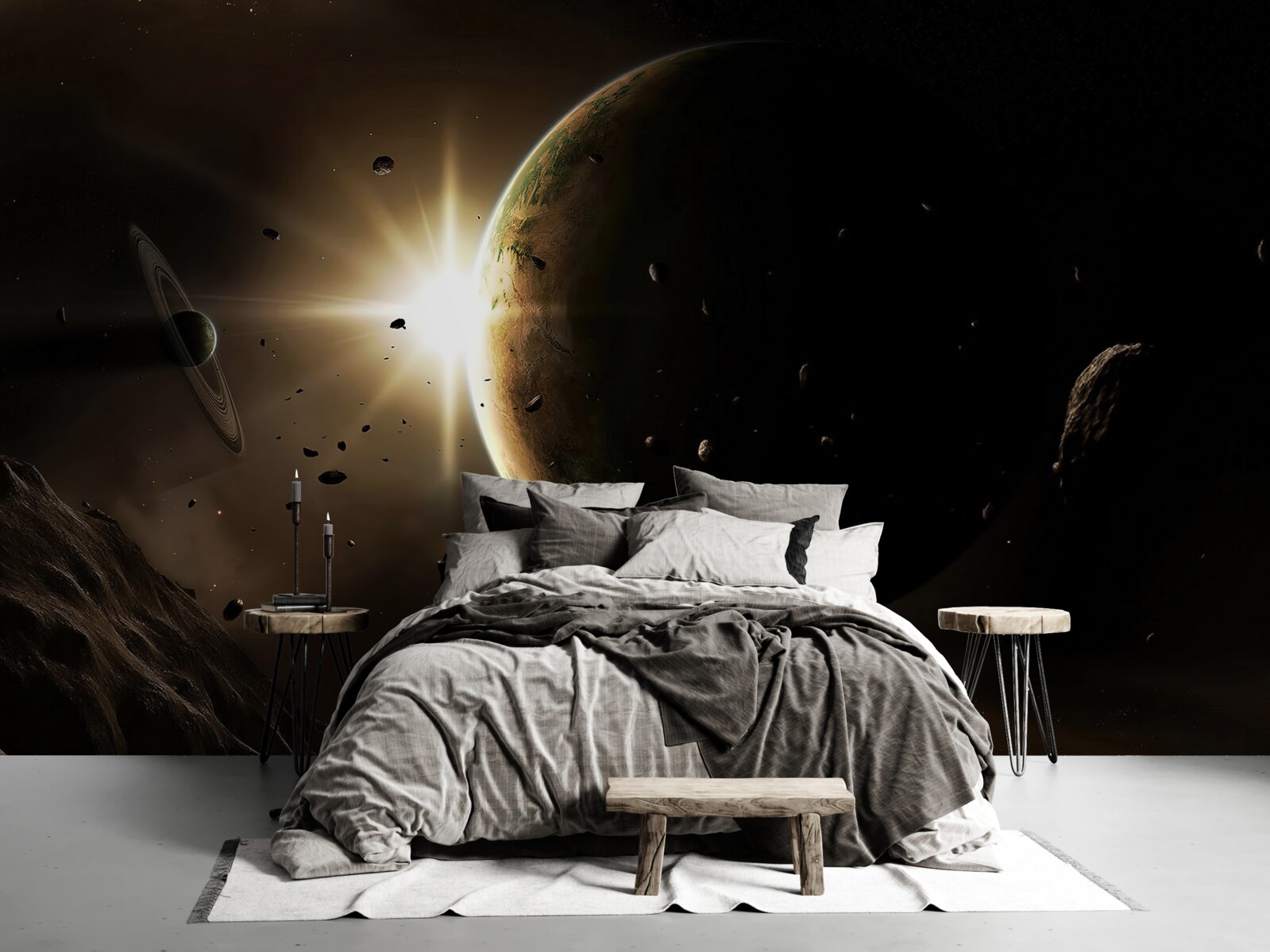 Фотошпалери планети і комети, що проносяться повз