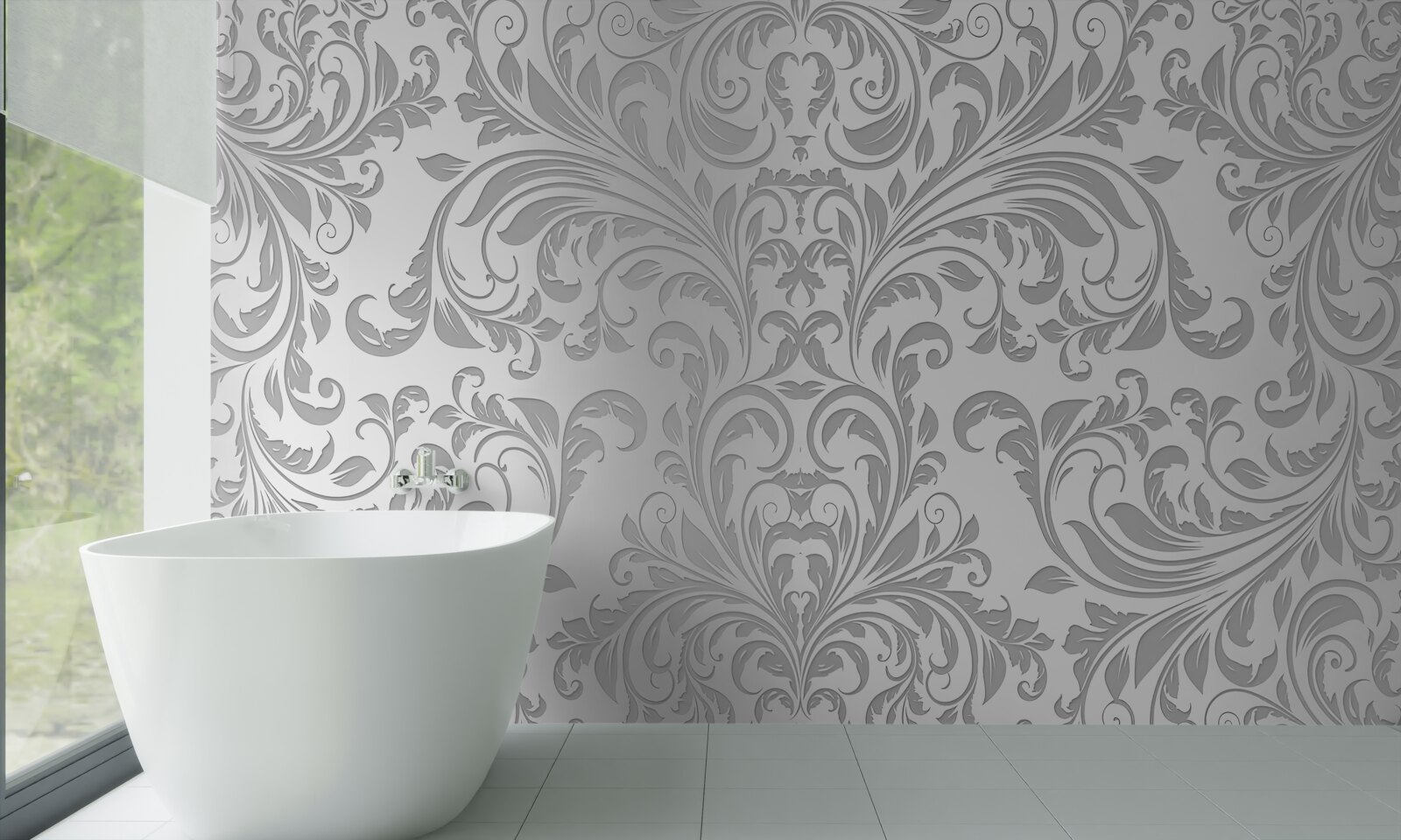 Фотошпалери шпалери з сірими вихровими візерунками