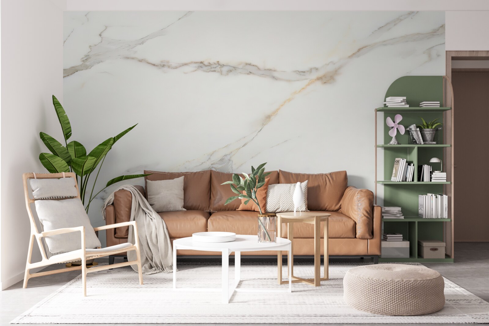 Фотошпалери світлий мармур з візерунками