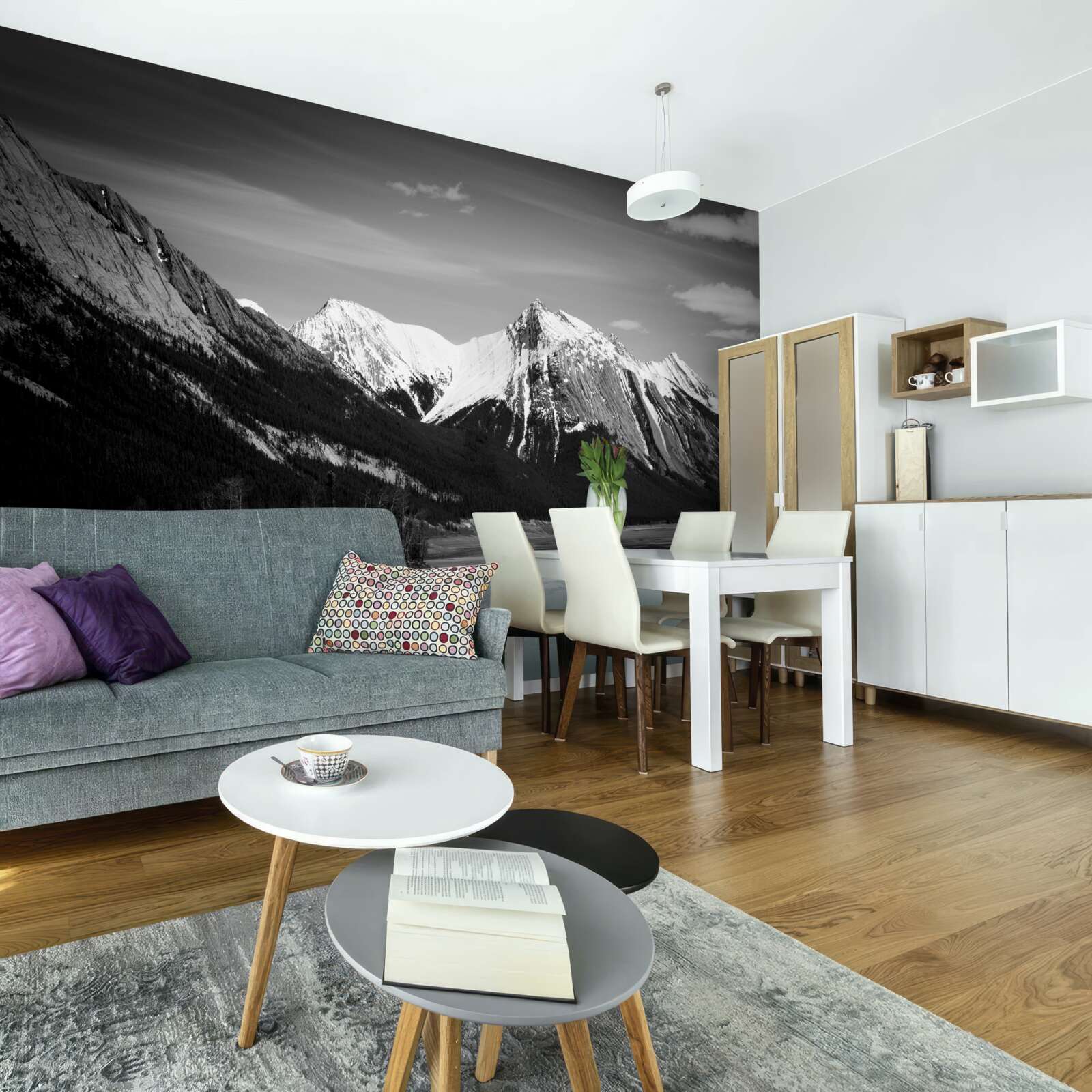 Фотошпалери гори в монохромних тонах