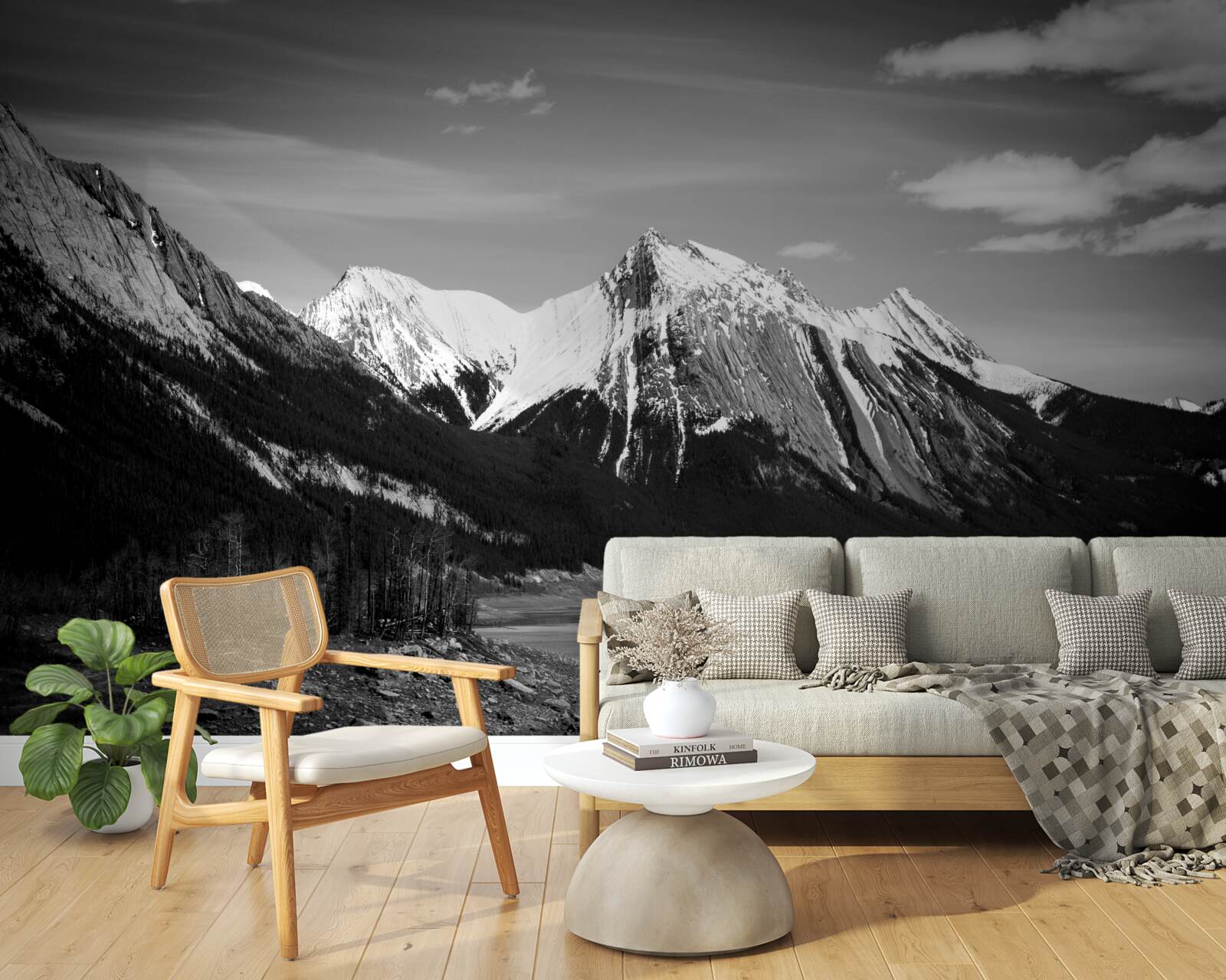 Фотошпалери гори в монохромних тонах