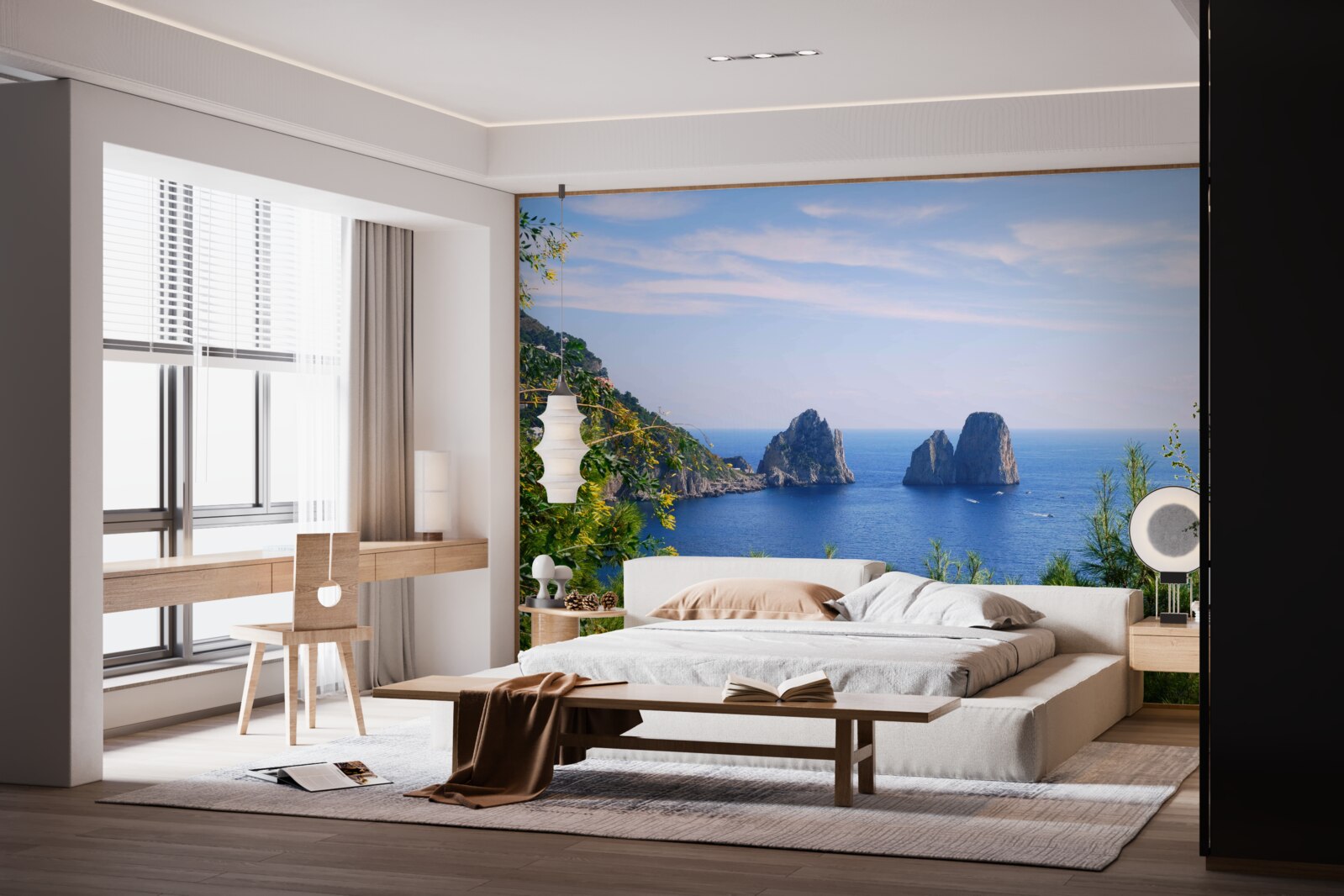 Фотошпалери панорама океану та скель