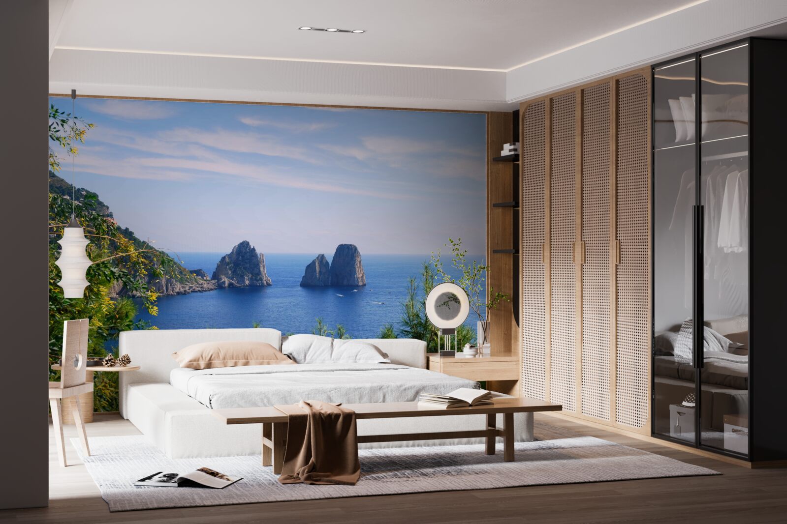 Фотошпалери панорама океану та скель