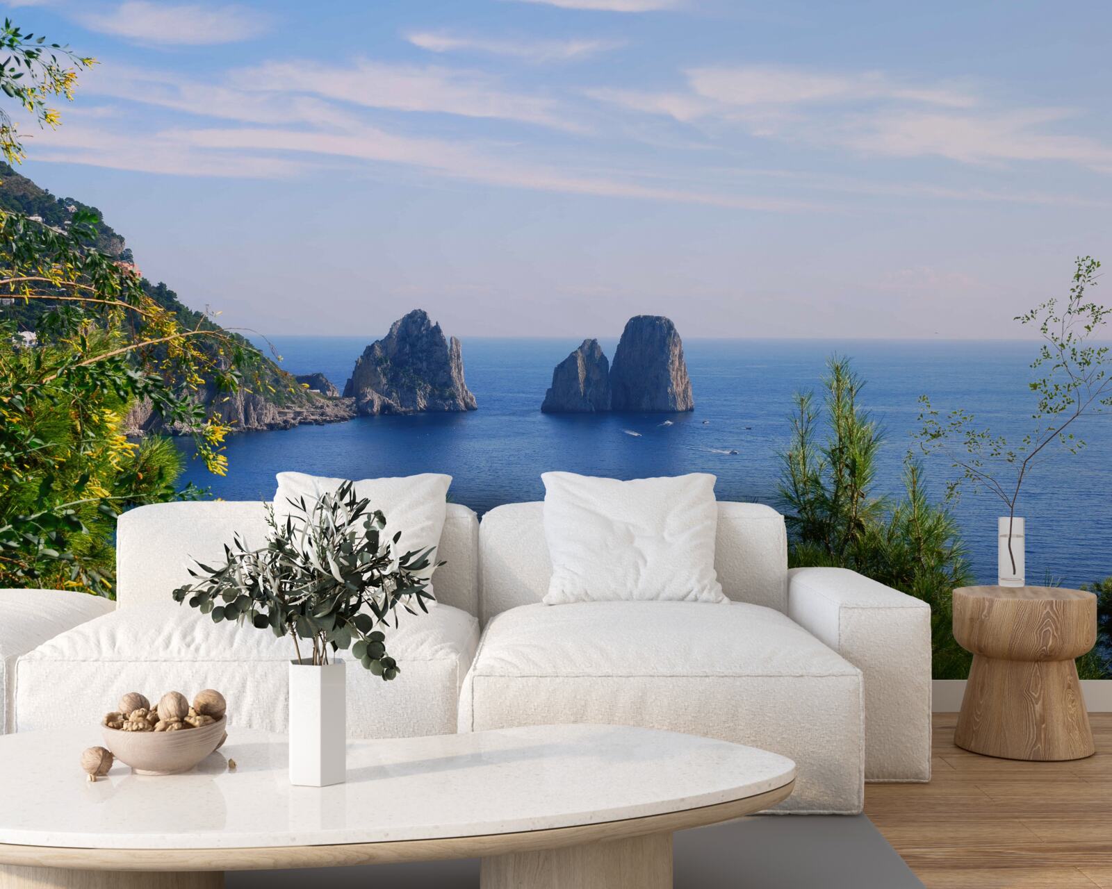 Фотошпалери панорама океану та скель