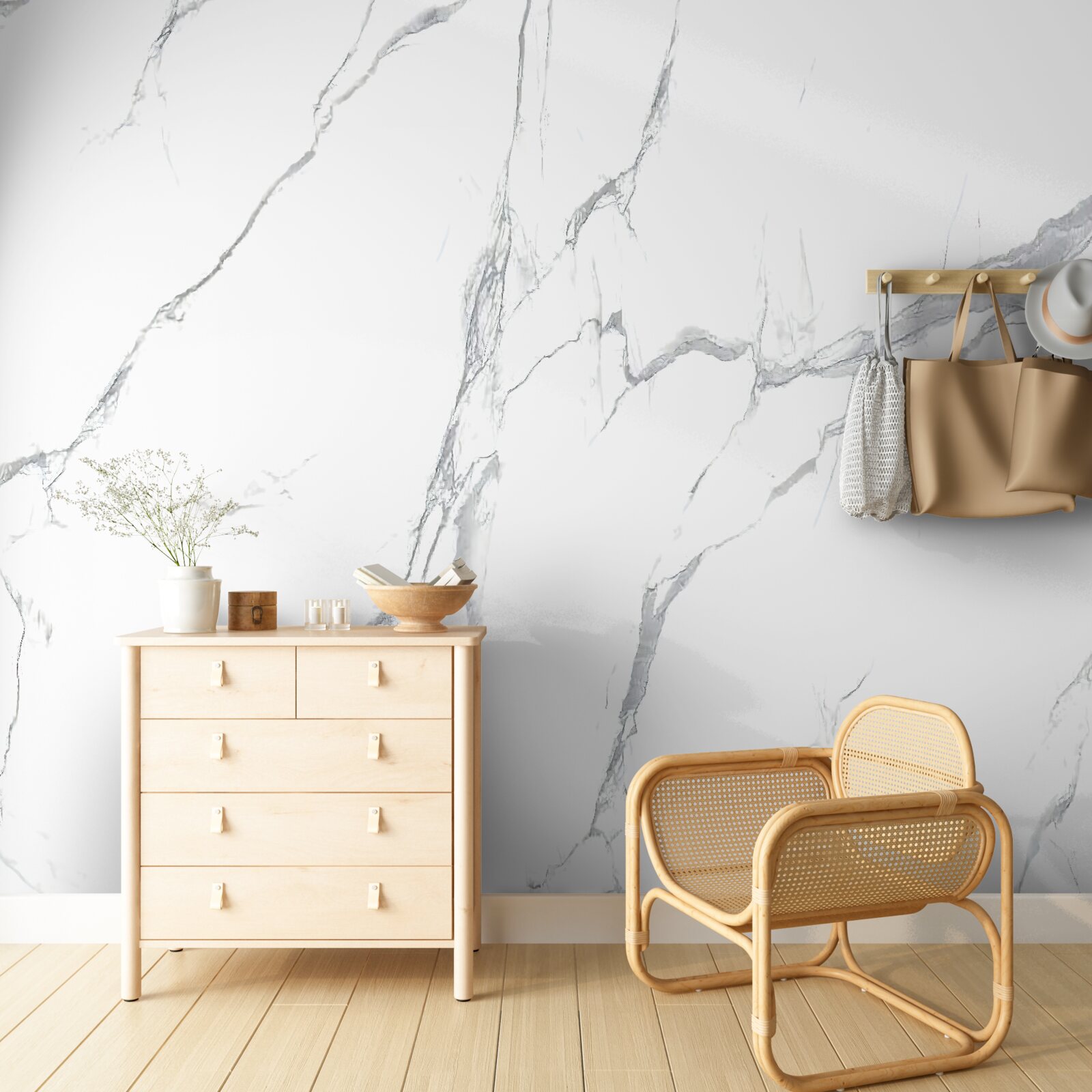 Фотошпалери білий смугастий фон