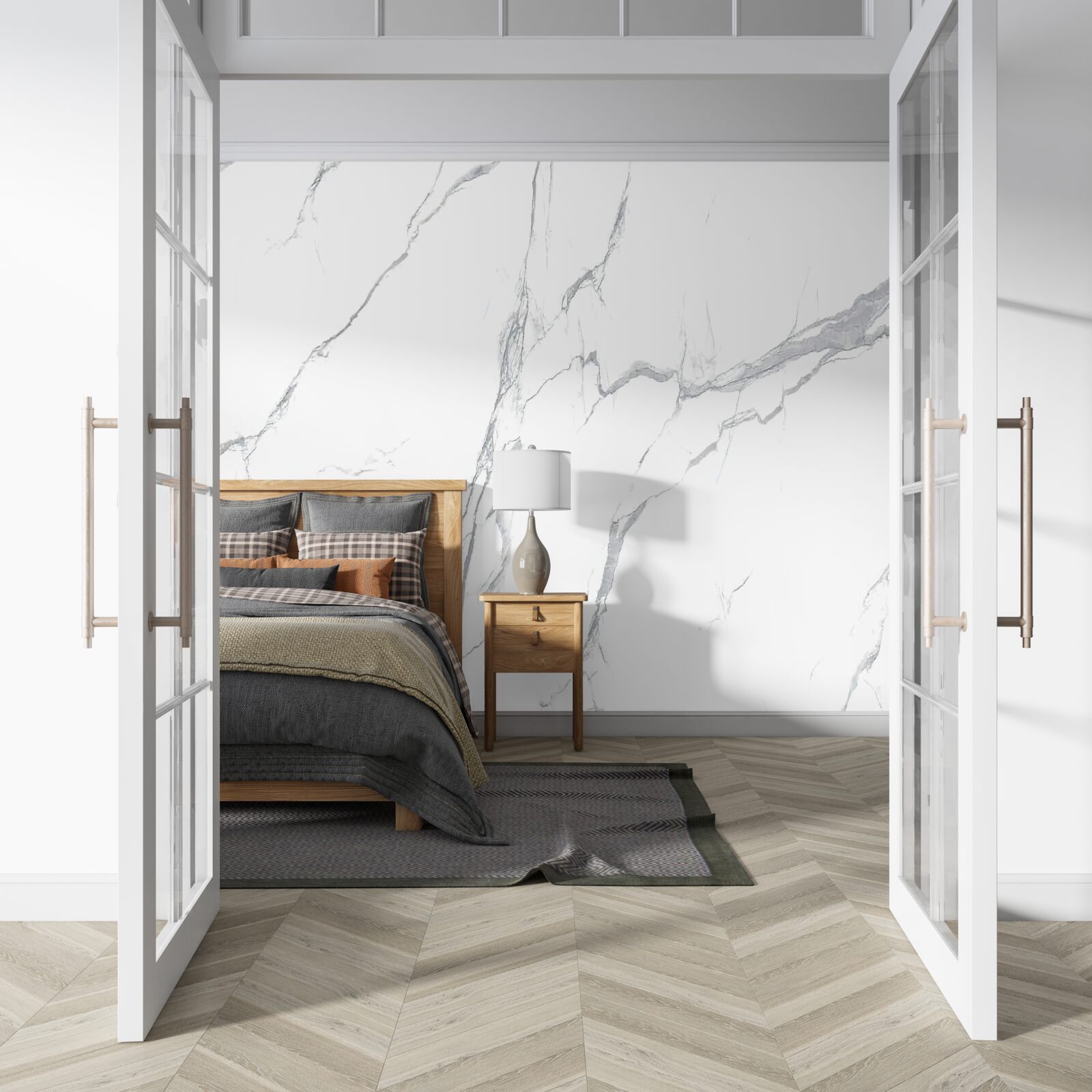 Фотошпалери білий смугастий фон