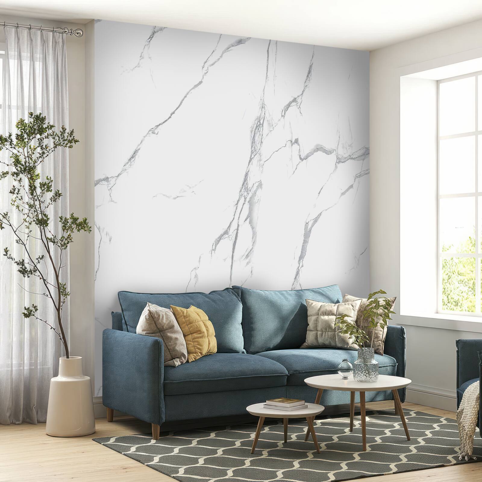 Фотошпалери білий смугастий фон