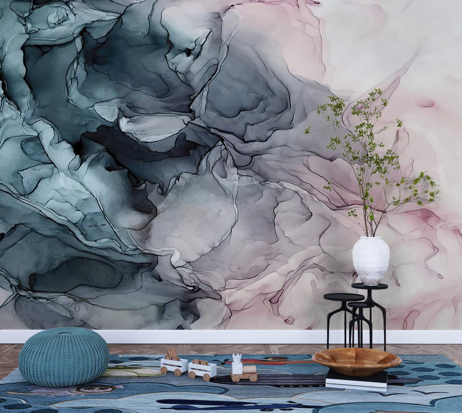 Фотошпалери різнокольорові акварельні знаки