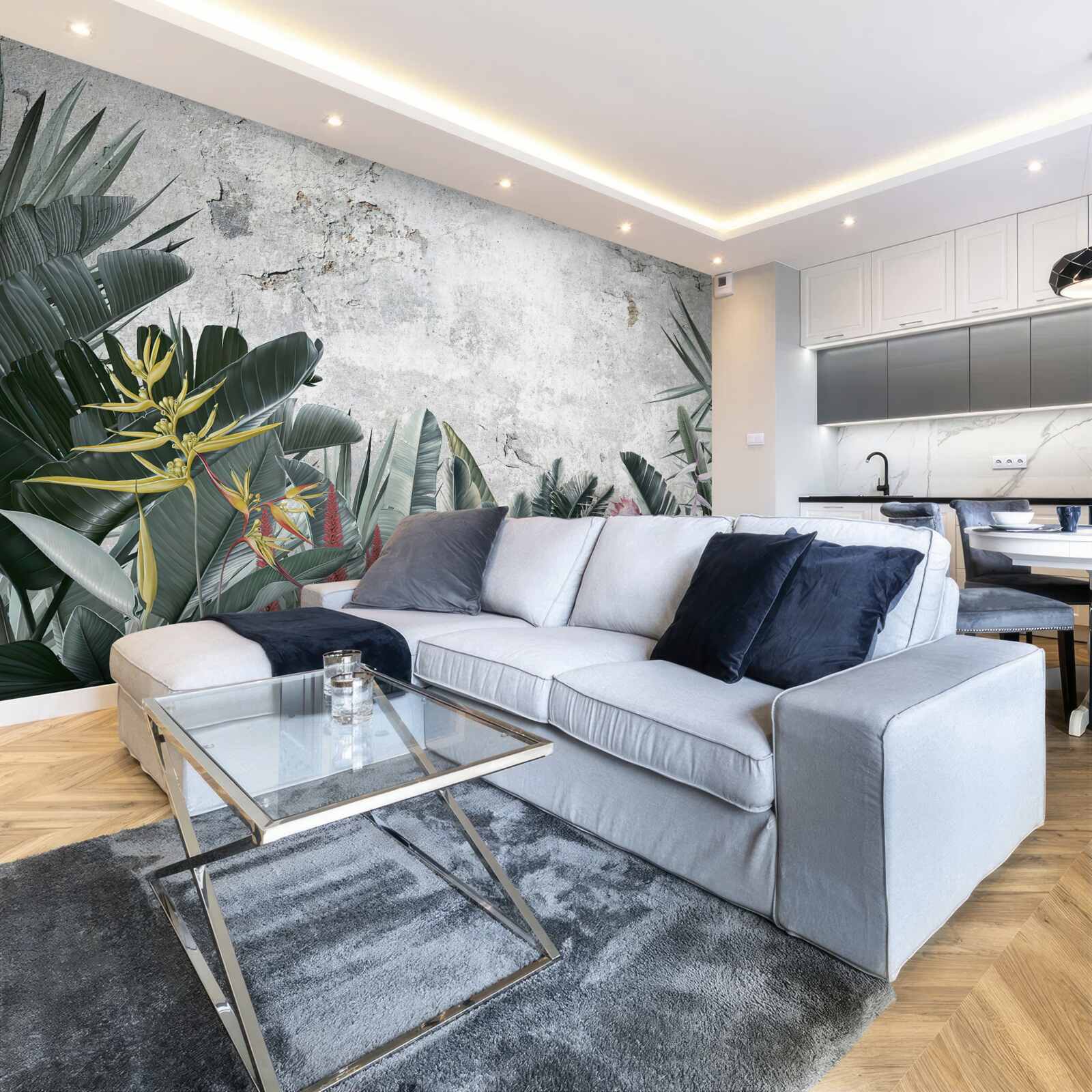 Фотошпалери різні тропічні зелені зони