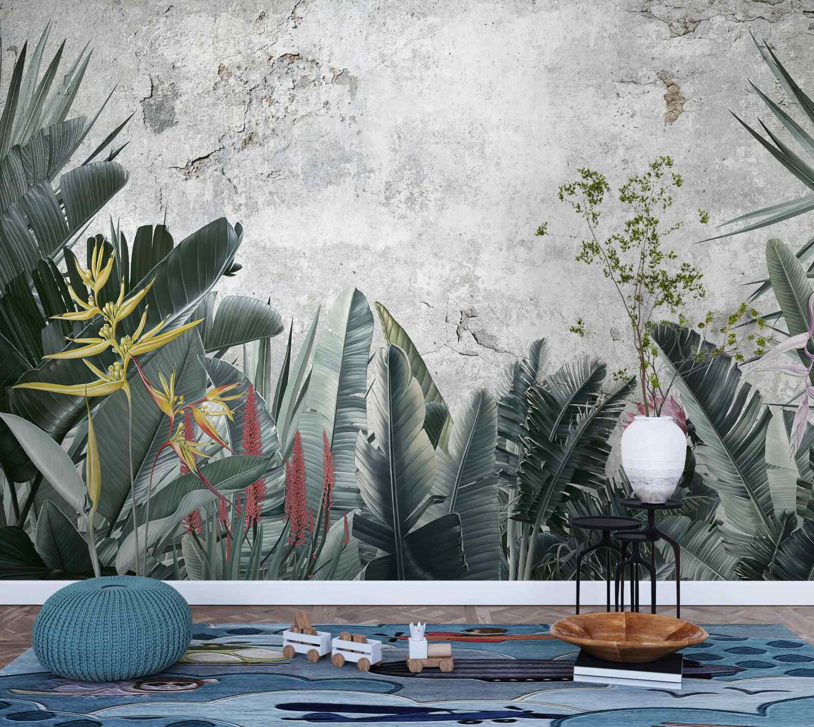 Фотошпалери різні тропічні зелені зони