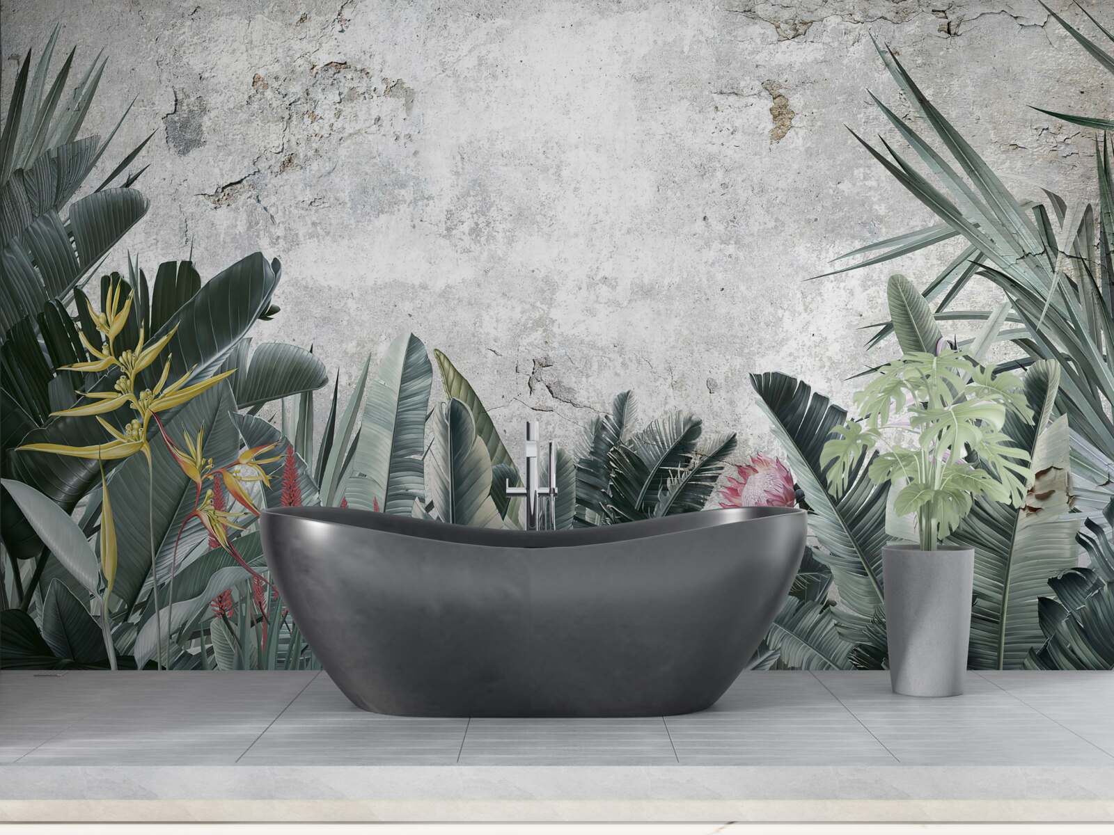 Фотошпалери різні тропічні зелені зони