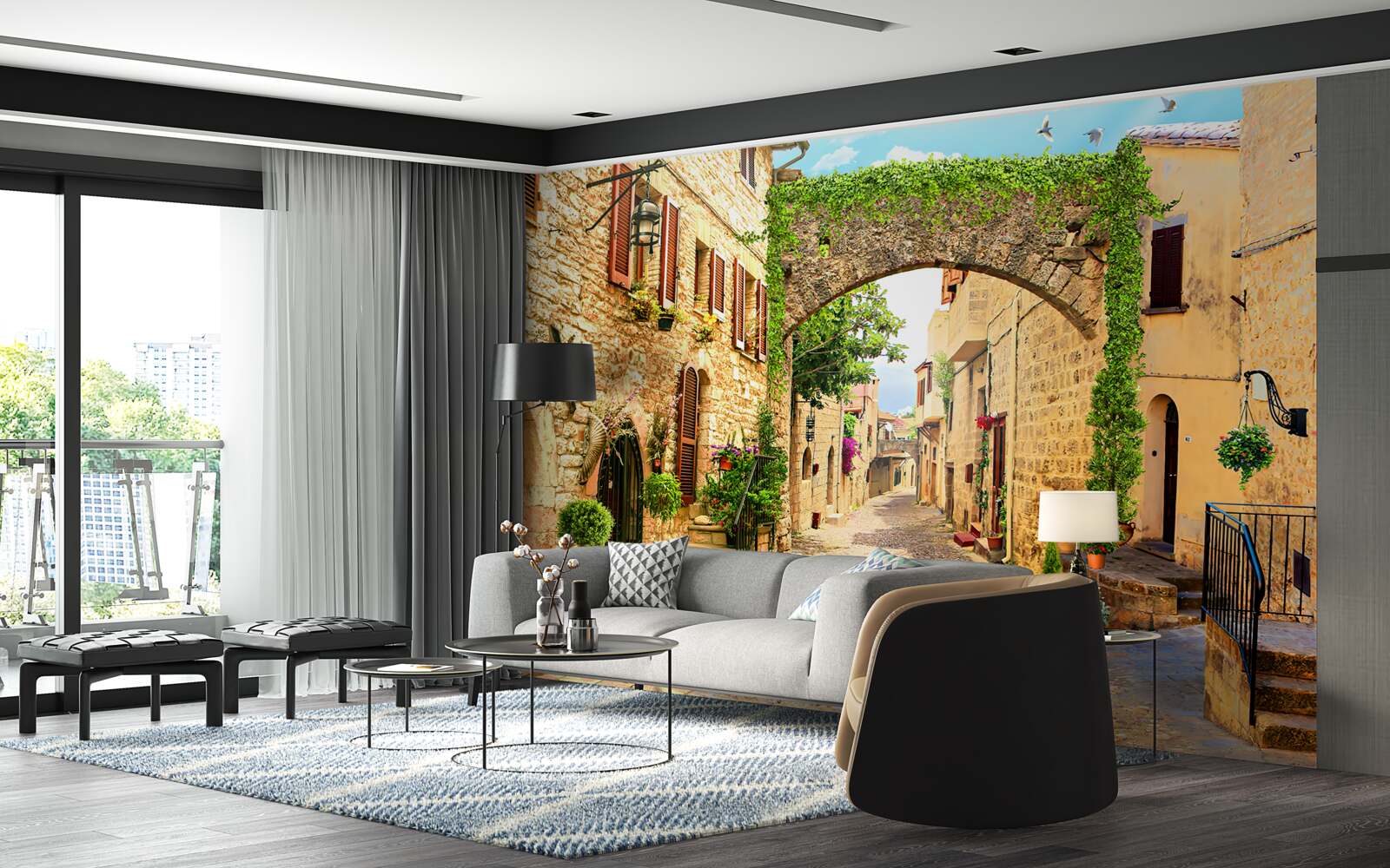 Фотошпалери вулиця в історичному місті